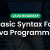 Java Syntax - Basics of Java Programming