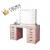 Buy Beyonce &quot;Pink Panther&quot; Rose Gold Finish Hollywood Makeup Vanity Station | Crown Vanity