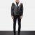 Alberto White Shearling Black Leather Jacket