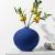 Blue Ceramic Vase Fish Scale Surface Design Centerpiece For Living Room - Warmly Design