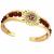 Buy Rudraksha Gold Plated Om Cuff Kada American Bracelet