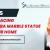 Image of a Banner with a headline "5 Tips for Placing marble Sai Baba statue in Your Home" and a website link at the bottom of Sai Shradha Moorti Art. The right side shows a Sai Baba marble statue.