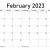 February 2023 Calendar Printable with Holidays