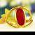 Red Coral Gold Ring | Jyotish Gemstones