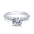 Quinn | 14k White Gold Round Straight Diamond Engagement Ring - The Jewelry Shop