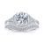 Windsor | Vintage 14k White Gold Round Halo Diamond Engagement Ring - The Jewelry Shop