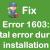 [Fixed] HP Printer Fatal Error Code 1603 | +1-855-847-1975