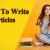 How To Write Articles - Idea vs Tips