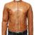 Biker Bomber Tan Leather Jacket for Men | Leatherwins