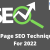 Off Page SEO Techniques For 2022