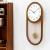 Oval Clock Vintage Japan Style Interior Wooden Pendulum Wall Watch Décor - Warmly Life