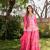 Pink Georgette Embroidered Sharara Set