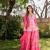 Pink Georgette Embroidered Sharara Set