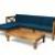 Mamie Outdoor Acacia Wood 5 Piece Sofa set, Teak Finish, Dark Teal, Outdoor set  | eBay