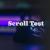 Pixels per Seconds Mouse Scroll Test