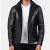 Alberto Shearling Black Leather Jacket