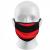 Red and Black striped Face Masks Protection Against Droplets &amp; Dust