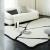 Unique Art Rugs Abstract Design Modern White Shaped Area Carpets for Living Room - Warmly Home