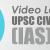 Video Lectures for UPSC Civil Services Preparation