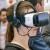 Virtual Reality Headset on Eyes