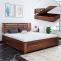 Buy Borneo Sheesham Wood King Size Bed With Hydraulic Storage