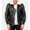 Airin G-1 Black &amp; White Leather Bomber Jacket