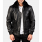 Airin G-1 Black Leather Bomber Jacket