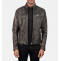 Allaric Alley Distressed Brown Leather Biker Jacket