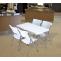 Folding Dining Table and 4 Chairs Set | Square Dining Table 4 Chairs Set