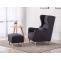 Upholstered Fabric Club Chair For Living Room
