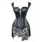 PVC Faux Leather Steampunk Gothic Overbust Corset | Sayfutclothing