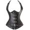 Leather Steel Boned Buckle Underbust Rivet Corset | Sayfutclothing