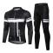 INBIKE Men's Full Zip Long Sleeve Cycling Jersey and 3D Padded Sports Pants Set