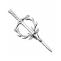 Thistle With Stags Head Kilt Pin Chrome Finish Wedding Event