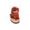 Mayari Suede Red Two-Strap Toe Loop