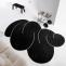 Black Carpet Cloud Shaped Design Squiggle Rug for Living Room - Warmly Home