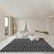 Black Rhombus Rug Geometric White Square Pattern Interior Area Carpets - Warmly Home