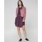 Blue Checks Waist Tie Up Shirt Dress