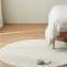 Cream Round Rug Contemporary Ivory Circle Area Carpets for Interior Living Room - Warmly Home