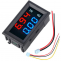 Digital Voltmeter Ammeter DC 0-100V 10A Dual LED Monitor Panel - Vayuyaan