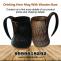 Drinking Horn Mug With Wooden Base