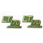 John Deere LT170 Lower Hood Decals set Replaces   AM131666