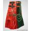 Modish Red and Black Leather Fashion Kilt