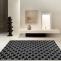 Geometric Rugs White and Black Patterned Modern Area Carpet for Living Room - Warmly Home