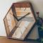 Geometric Wall Clocks Unique Wooden Hexagon Design Architectural Art Clock - Warmly Life