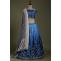 Blue Ombre Gota Embroidered Banarasi Silk Lehenga-HB1357