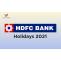 HDFC Bank Holidays 2021 | List of Bank Holidays 2021