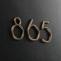 House Number Brass Door Sign Mailbox Outdoor Home Metal Outside Address Numbers - Warmly Life