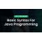 Java Syntax - Basics of Java Programming