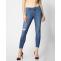 Mid Rise Distressed Skinny Jeans For Girls